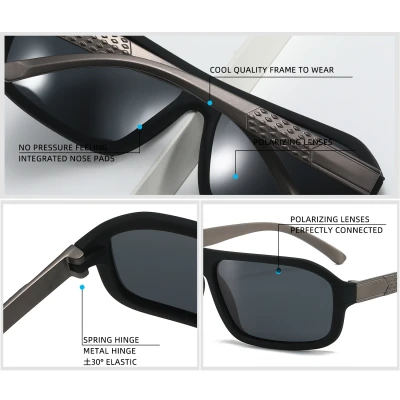 2024 New Men's Polarized Sunglasses - Large Frame, Aluminum Magnesium Temples, Outdoor Cycling, Sports, Fishing, Driving 1