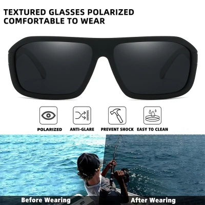 2024 New Men's Polarized Sunglasses - Large Frame, Aluminum Magnesium Temples, Outdoor Cycling, Sports, Fishing, Driving 2