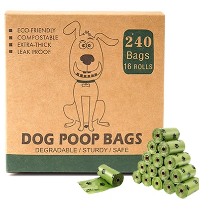 Thickened Biodegradable Pet Waste Bags - Strong & Leakproof Rolls For Dogs and Cats, Eco-friendly 2