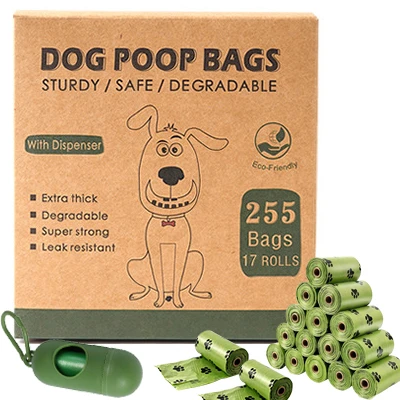 Thickened Biodegradable Pet Waste Bags - Strong & Leakproof Rolls For Dogs and Cats, Eco-friendly 3