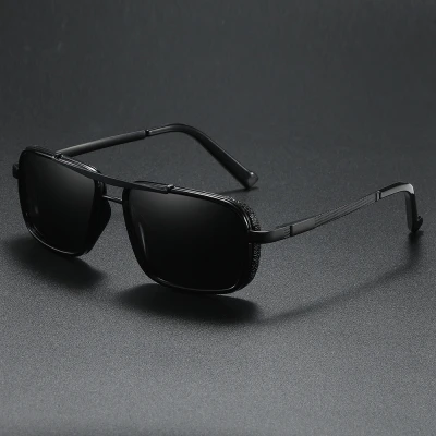 Inner Ring Metal Square Men's Polarized Sunglasses Driver Driving and Cycling Sunglasses Outdoor Fishing Travel Sunglasses 4