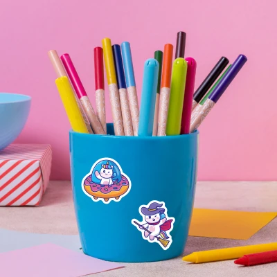 Children's Cartoon Stickers 100PCS Little Mermaid Unicorn Dinosaur Water Cup Stationery Waterproof Children's Stickers 3