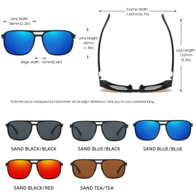 New Men's Square Punk Series Polarized Sunglasses Outdoor Fishing Cycling Glasses Driver Driving Sunglasses 2