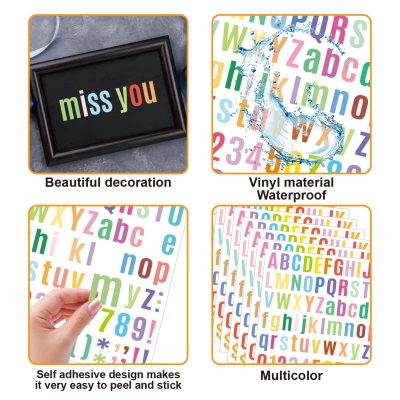 Colorful Letter Stickers 1'' Korean Ins Style Holiday Party Decoration Mobile Phone Case Diy Handbook Material Stickers 3