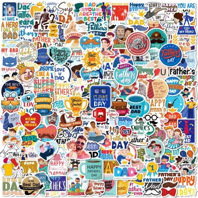 150PCS Hot Selling Father's Day Stickers Best Dad Happy Father's Day Party Gift Bag Stickers 2