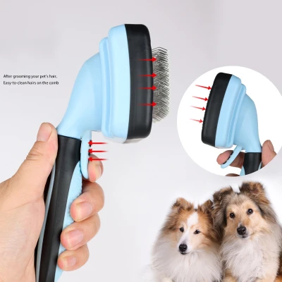 Pet Comb - Automatic Hair Removal and Self-cleaning Needle Comb For Dogs and Cats 2